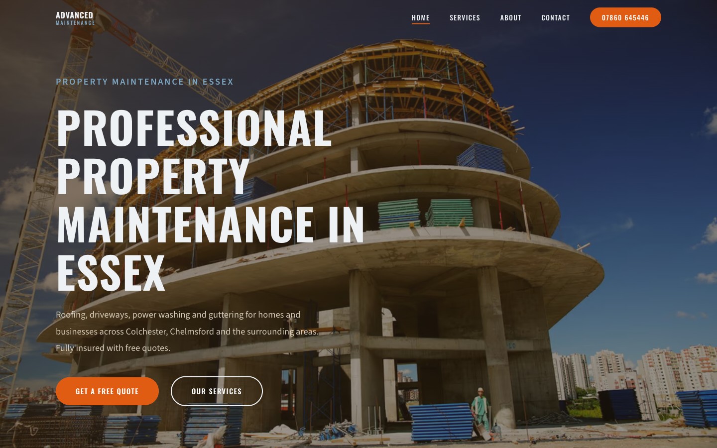 Advanced Maintenance website screenshot