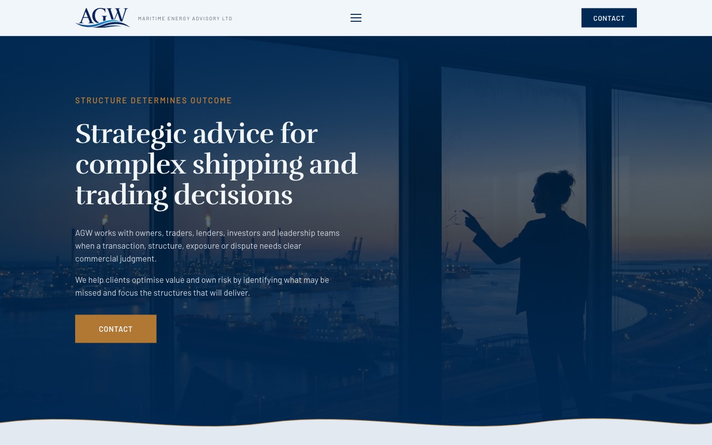 AGW Maritime Energy Advisory website screenshot