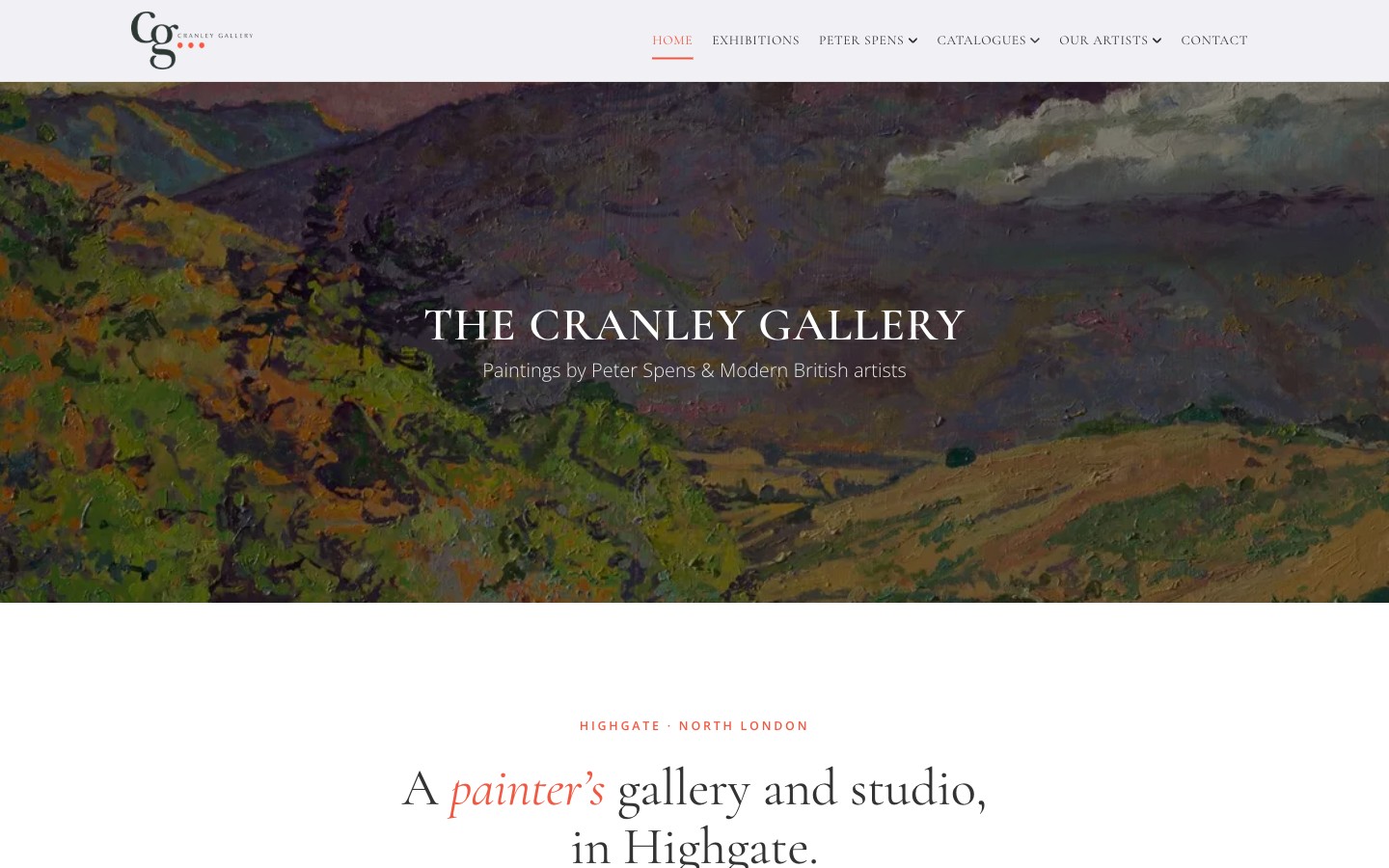 Cranley Gallery website screenshot