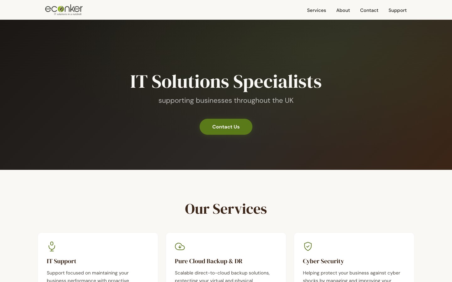 econker website screenshot