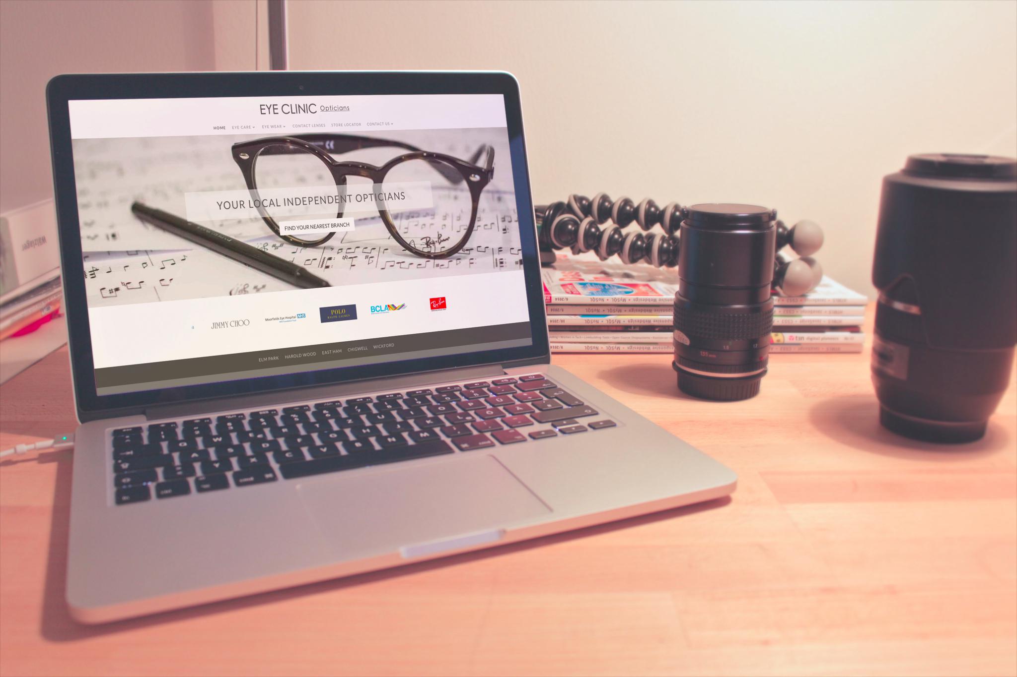 Eye Clinic Opticians website screenshot